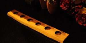 6 tea light live edge Black Walnut candle holder