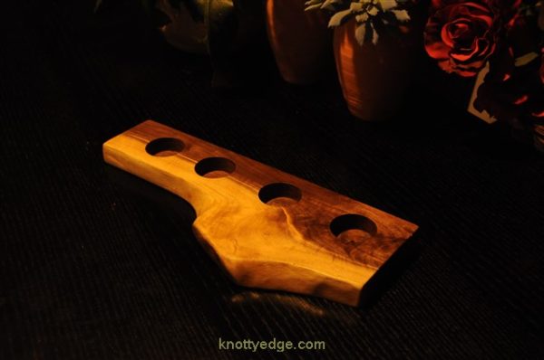 4 tea light live edge Black Walnut candle holder