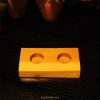 Elm hand crafted live edge tea light candle holder