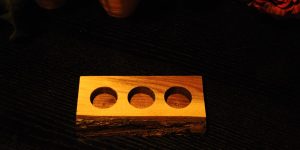 Black Walnut live edge tea light candle holder