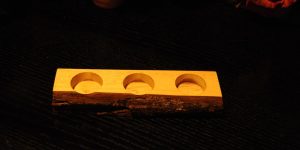 Live Edge Back Walnut Tea Light Candle Holder