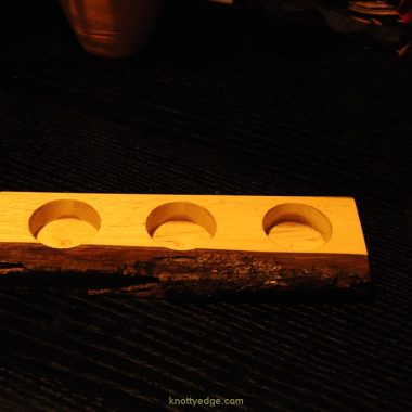 Live Edge Back Walnut Tea Light Candle Holder