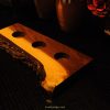 black walnut live edge tea light candle holder
