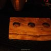 black walnut live edge tea light candle holder