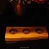 black walnut live edge hand crafted tea light candle holder