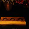 black walnut live edge hand crafted tea light candle holder