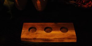 Live Edge Back Walnut Tea Light Candle Holder