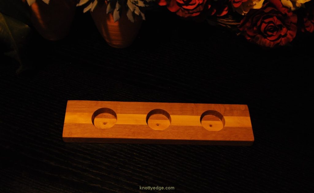 Orion Yellow Heart and Oak Tea Light Candle Holder