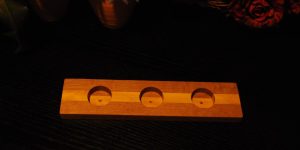 knotty edge Yellow Heart and Oak Tea Light Candle Holder