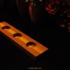 Knotty Edge Yellow Heart and Oak Tea Light Candle Holder