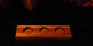 Monkey Pod and Cedar tea light candle holder