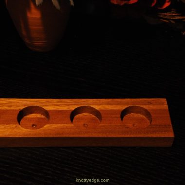 Monkey Pod and Cedar tea light candle holder