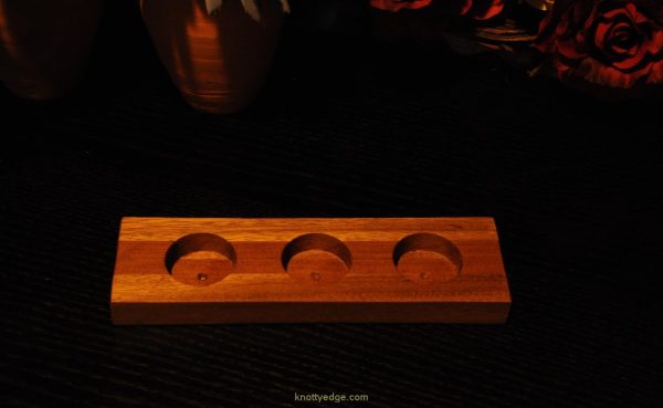 Monkey Pod and Cedar tea light candle holder